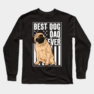 Best Dog Dad Ever Pug Long Sleeve T-Shirt